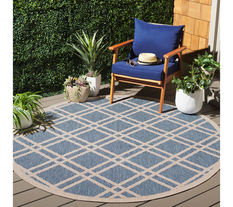 Beach House Terrace 6'-7" x 6'-7" Round OutdoorRug by Valerie — View 2