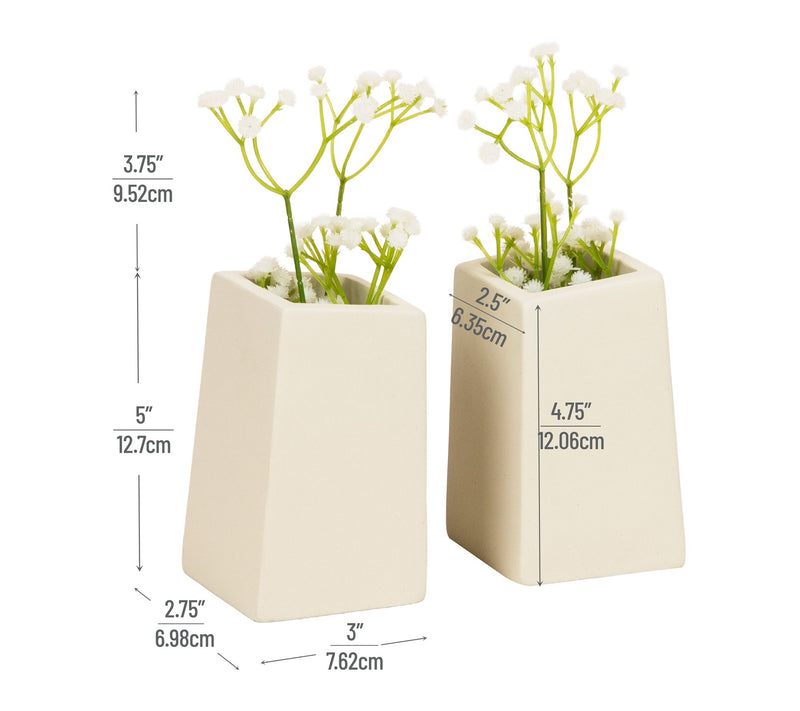 Mind Reader Cement Planter Bookends, Desk Decor — View 3