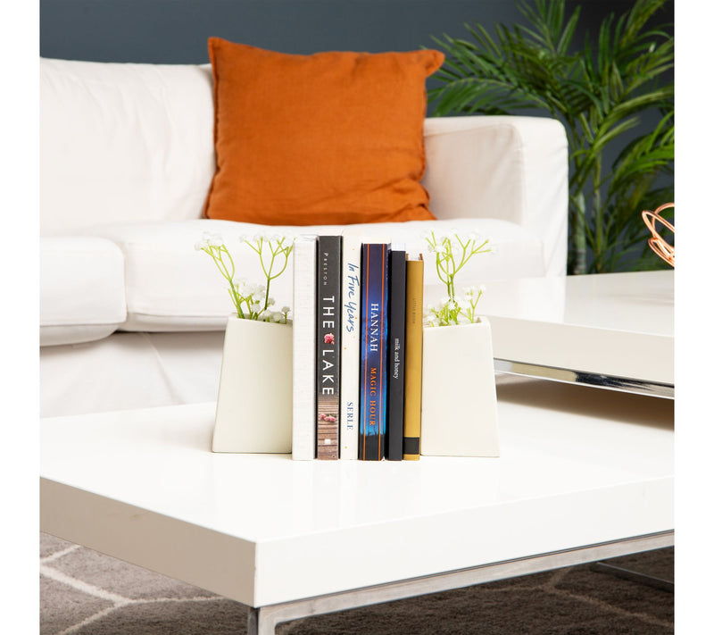 Mind Reader Cement Planter Bookends, Desk Decor — View 6