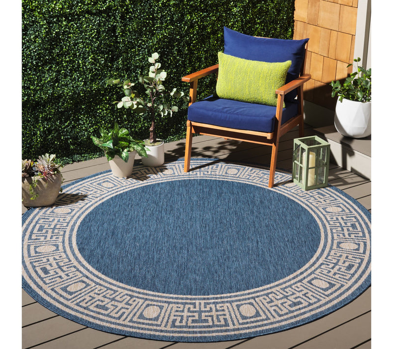 Beach House Olympia 6'-7" x 6'-7" Round OutdoorRug by Valerie — View 2