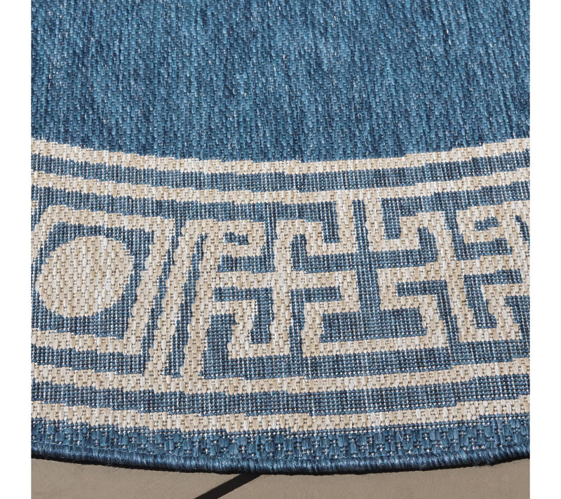 Beach House Olympia 6'-7" x 6'-7" Round OutdoorRug by Valerie — View 3