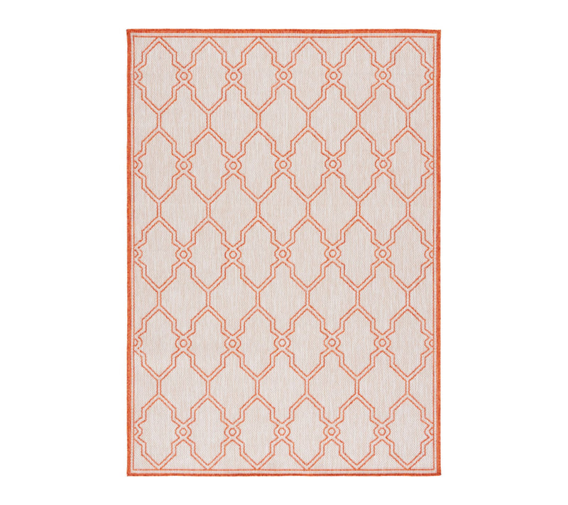 Beach House Cas bah 5'-3" x 7'- 6" Round Outdoo r Rug by Valeri — Main view