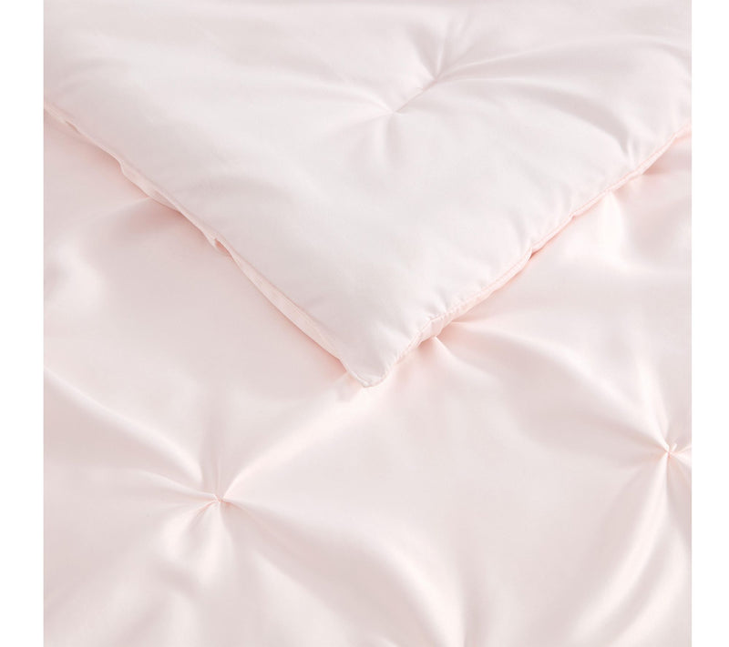 Laura Ashley Solid Pink King Comforter Set — View 4