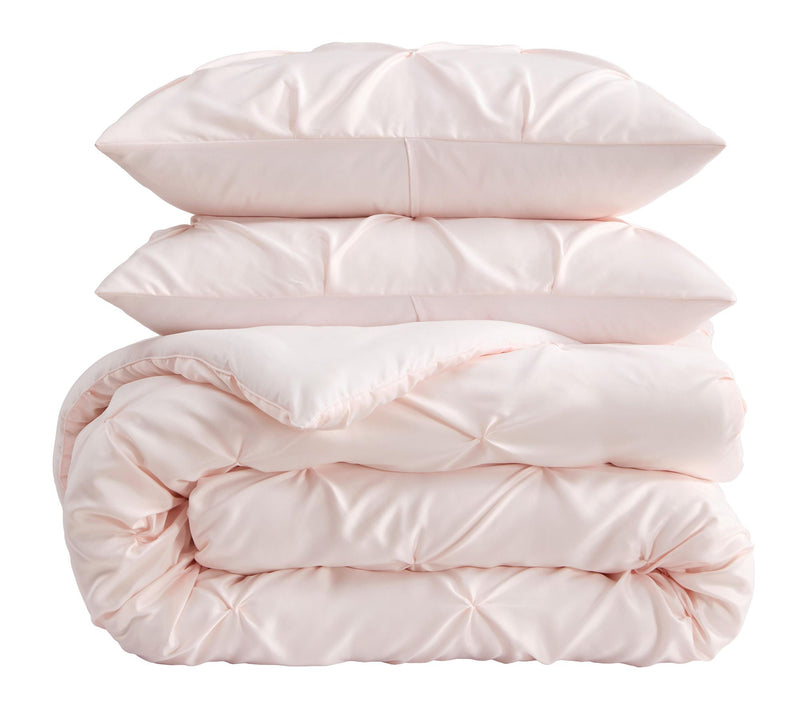 Laura Ashley Solid Pink King Comforter Set — View 2