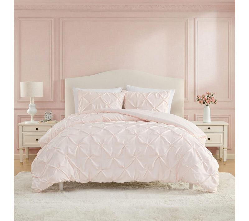 Laura Ashley Solid Pink King Comforter Set — View 8