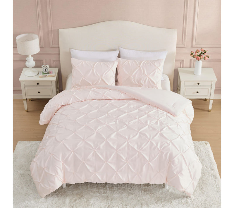 Laura Ashley Solid Pink King Comforter Set — View 3