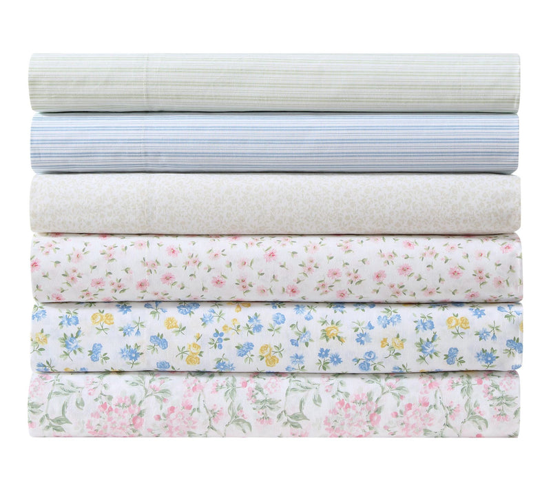 Laura Ashley Blossom Bliss Light Pink/Green TwinXL Sheet Set — View 7