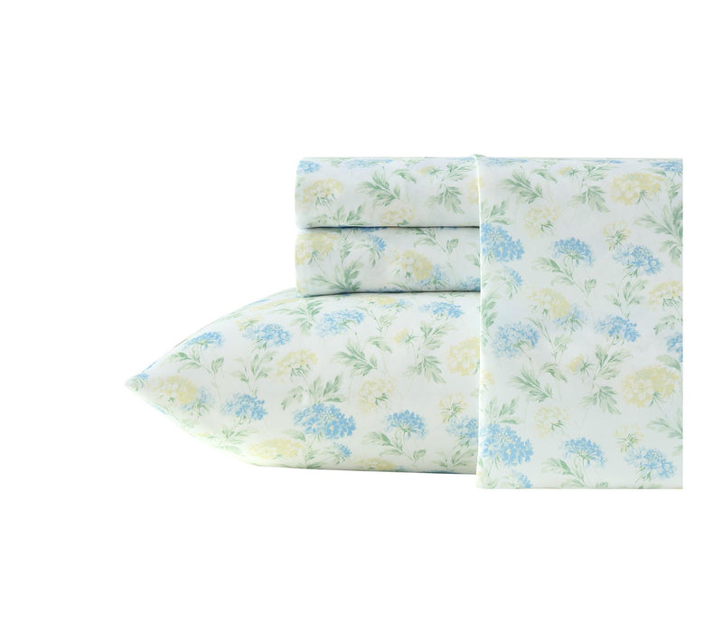 Laura Ashley Edwina Blue/Yellow Microfiber TwinSheet Set — View 10