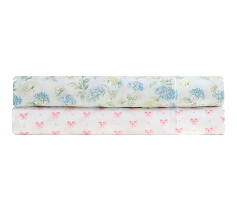 Laura Ashley Edwina Blue/Yellow Microfiber Queen Sheet Set — View 6