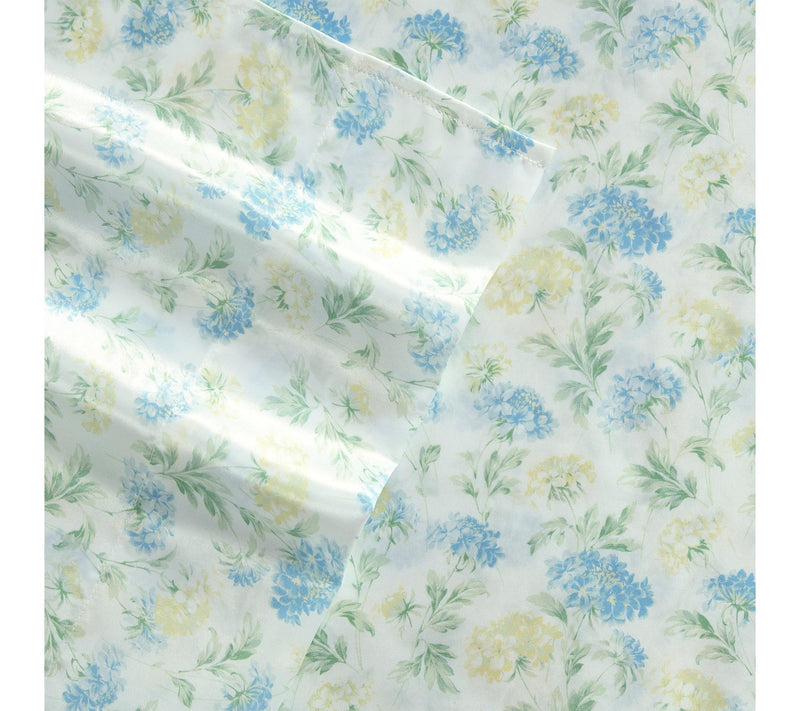 Laura Ashley Edwina Blue/Yellow Microfiber Queen Sheet Set — View 3