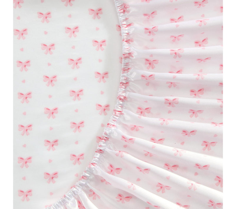 Laura Ashley Heart Of Mine White/Pink MicrofbrTwin Sheet Set — View 4