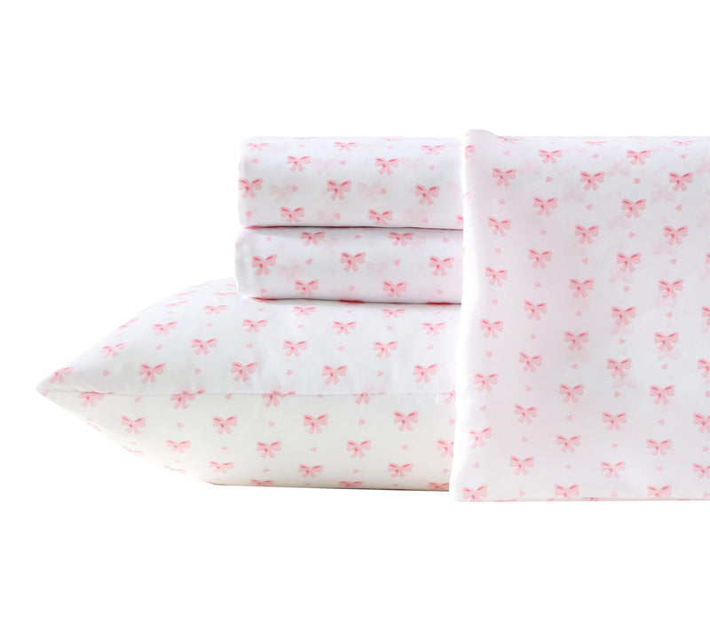 Laura Ashley Heart Of Mine White/Pink MicrofbrQueen Sheet Set — Main view