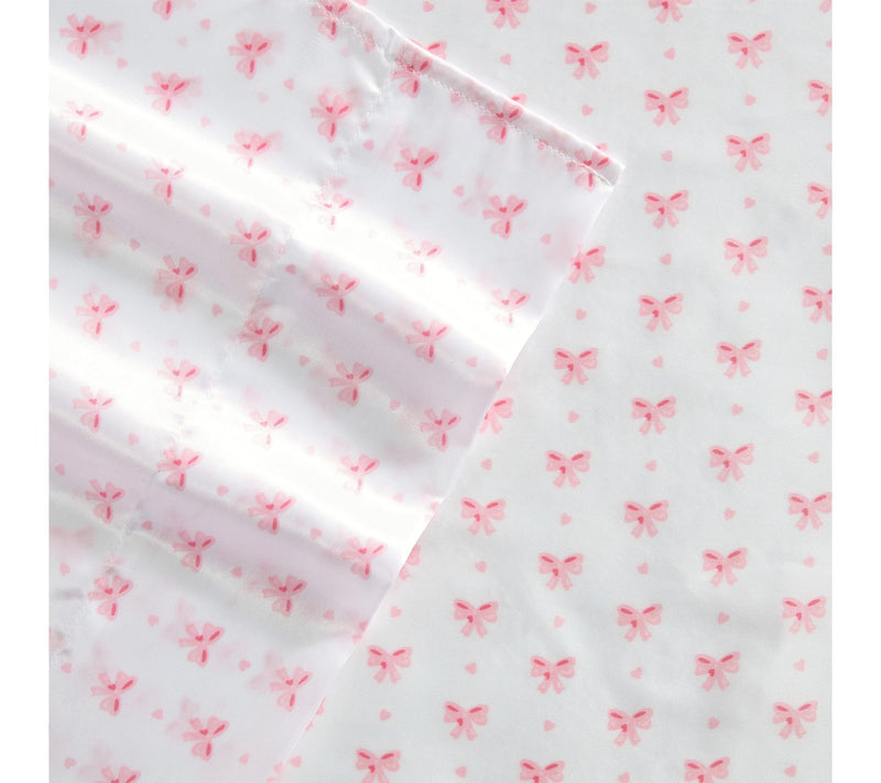 Laura Ashley Heart Of Mine White/Pink MicrofbrQueen Sheet Set — View 3
