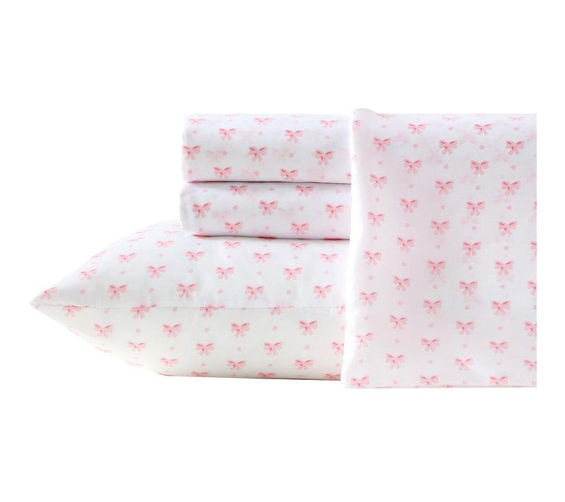 Laura Ashley Heart Of Mine White/Pink MicrofbrQueen Sheet Set — View 10