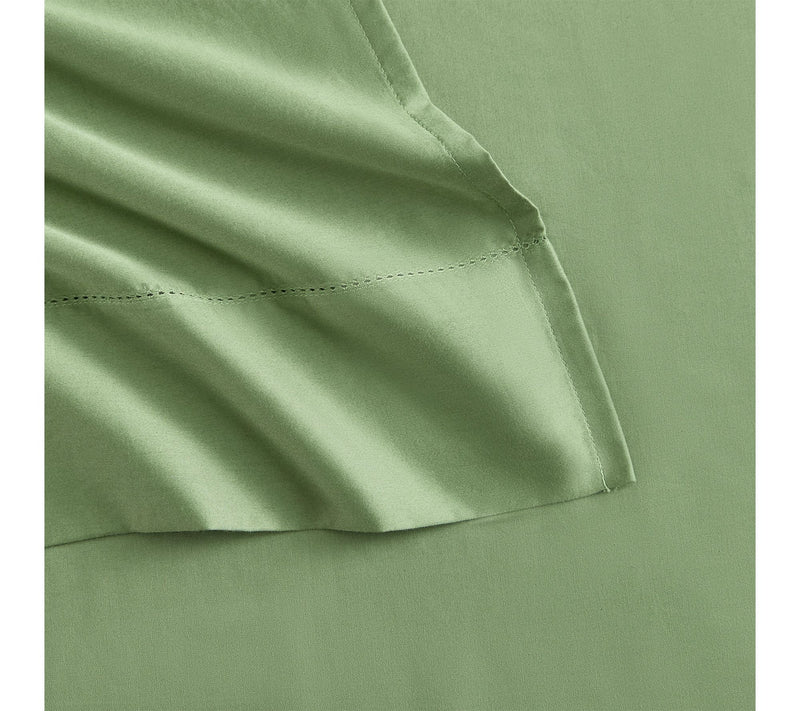 Martha Stewart Classic Elegance Green Cotton King Sheet Set — View 4