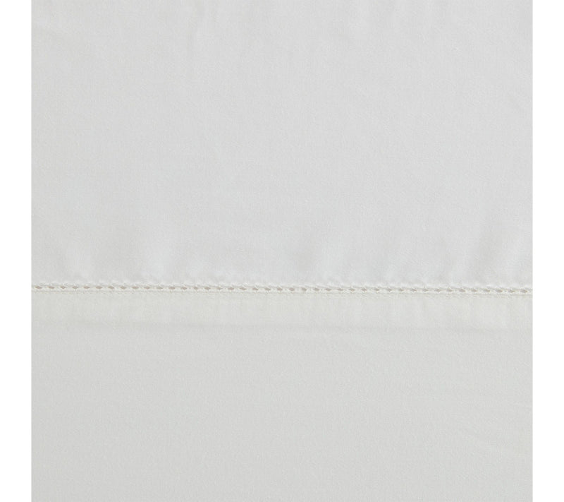Martha Stewart Classic Elegance Pearl White Cotton QN Sheet Se — View 6