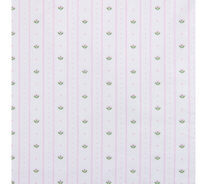 Martha Stewart Floral Stripe W hite/Pink Cotto n King Sheet Se — View 6