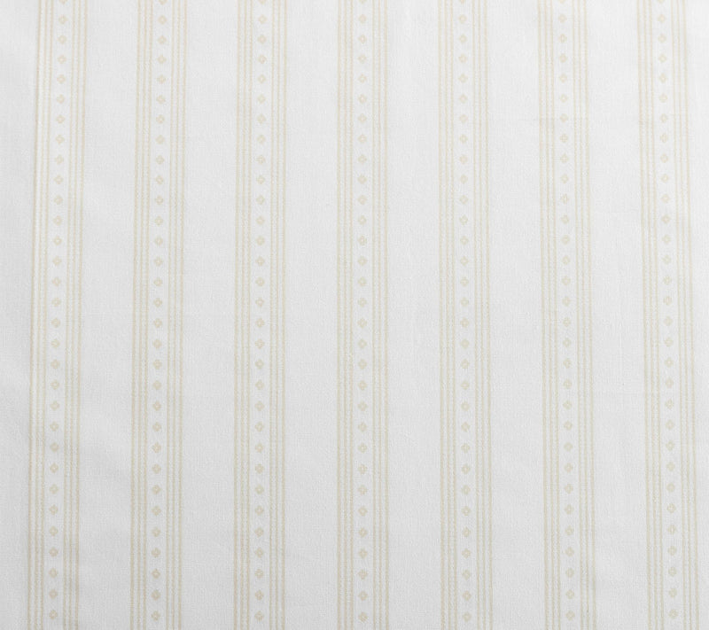 Martha Stewart Francesca Stripe White/Beige Twin Sheet Set — View 6