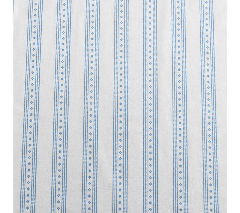 Martha Stewart Francesca Stripe White/Blue KingSheet Set — View 6