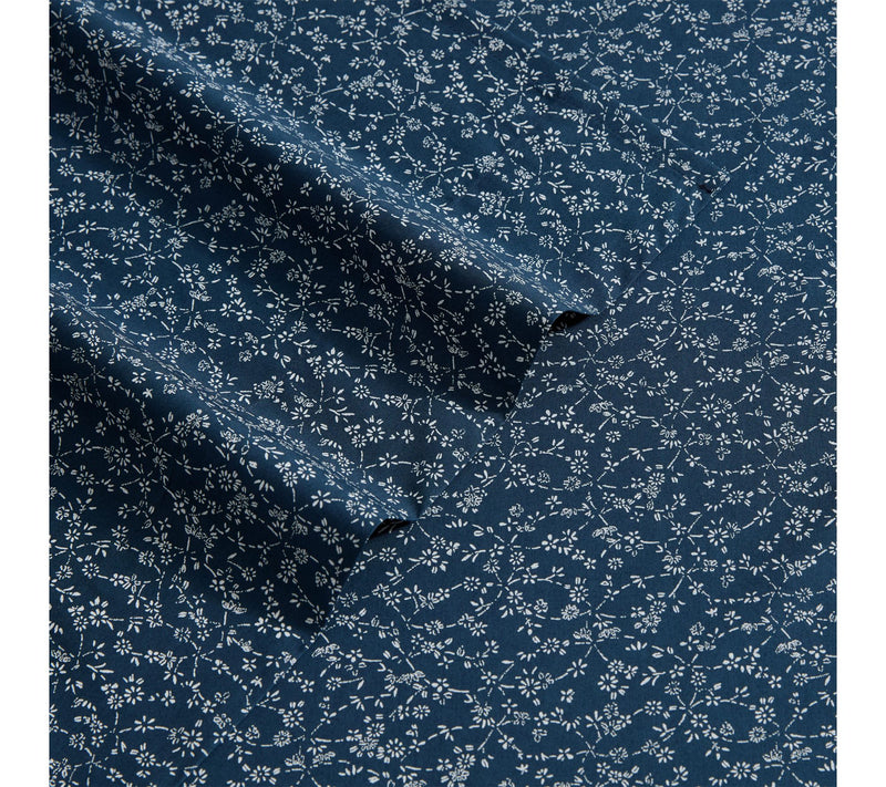 Eddie Bauer Petite Floral Blue Indigo Cotton Queen Sheet Set — View 3