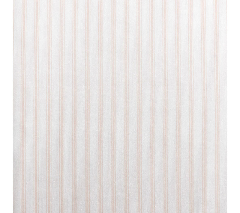 Martha Stewart Ticking Stripe White/Pnk CottonFull Sheet Set — View 6