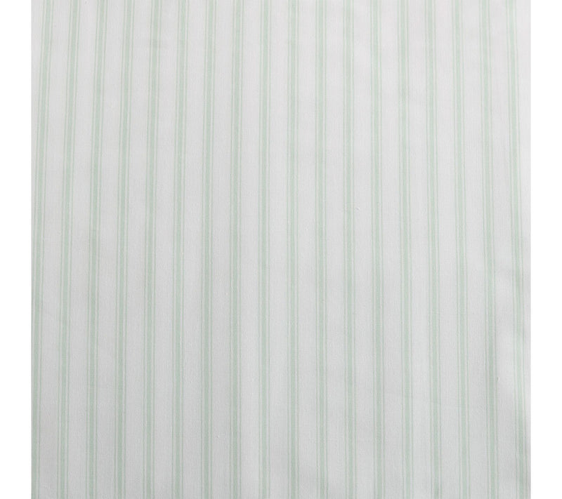 Martha Stewart Ticking Stripe Wht/Green CottonKing Sheet Set — View 6
