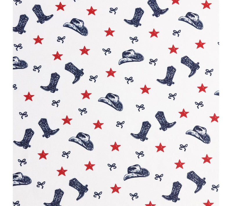 Wrangler Boots N Hats Bow Stars White/Red/BlueTwin Sheet Set — View 5