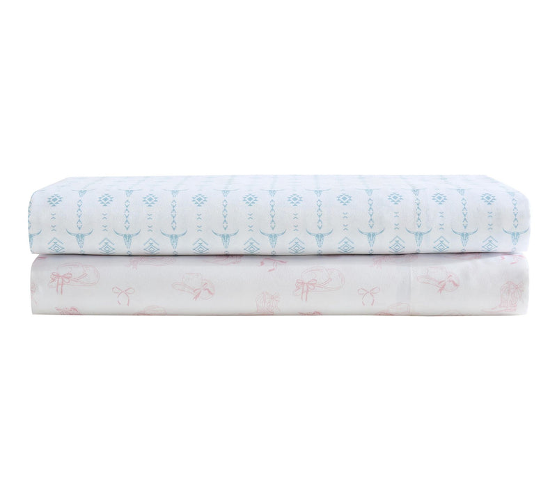 Wrangler Cowboy Like Me White/Pink Microfbr TwinXL Sheet Set — View 7