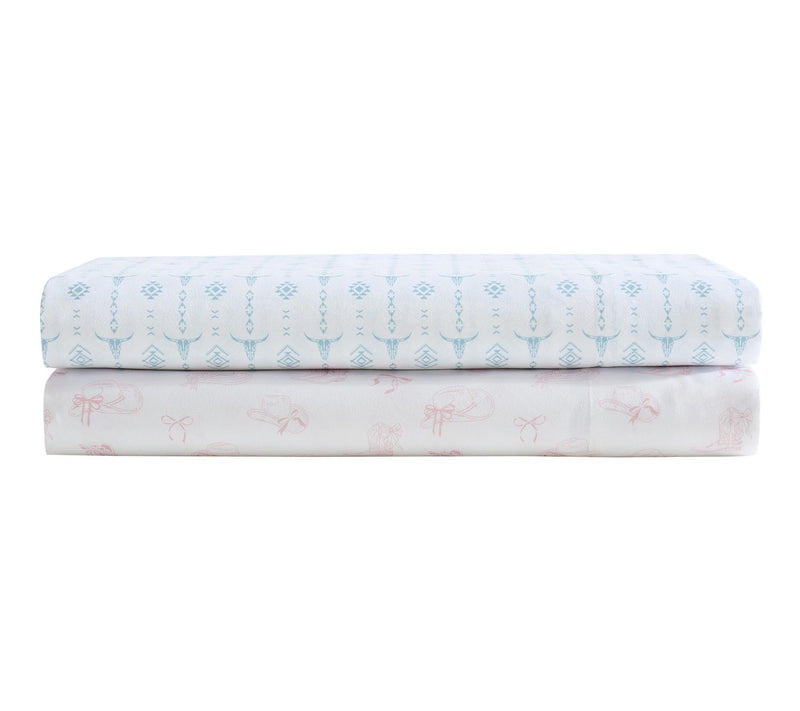 Wrangler Cowboy Like Me White/Pink Microfiber Twin Sheet Set — View 7