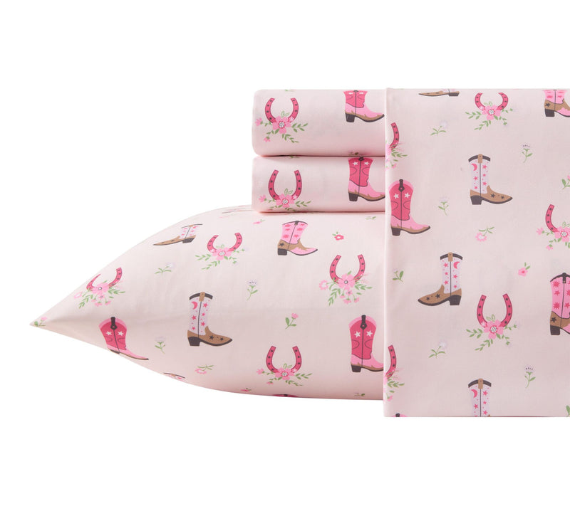 Wrangler Cowgirl Dreams Pink Microfiber Full Sheet Set — View 10
