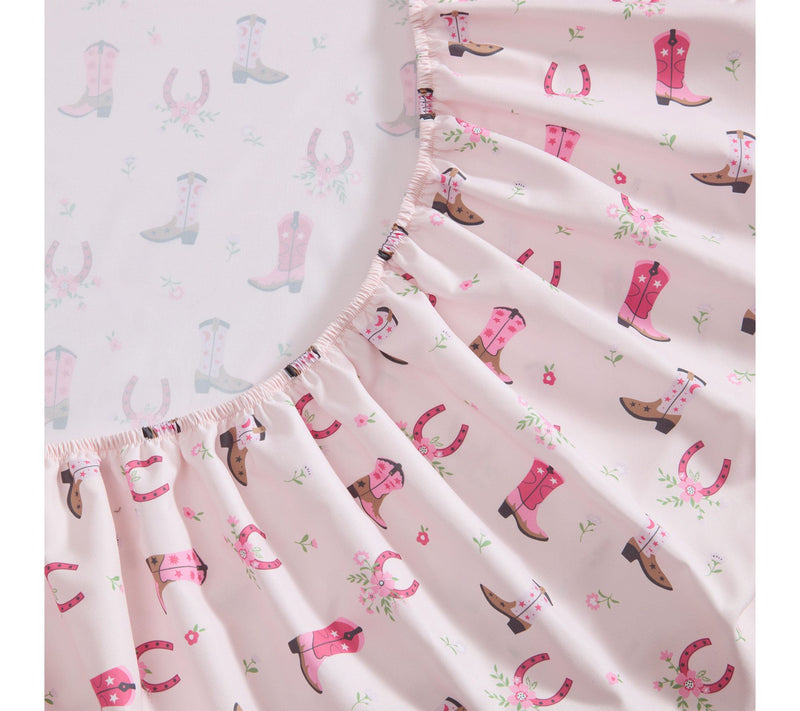 Wrangler Cowgirl Dreams Pink Microfiber Full Sheet Set — View 4