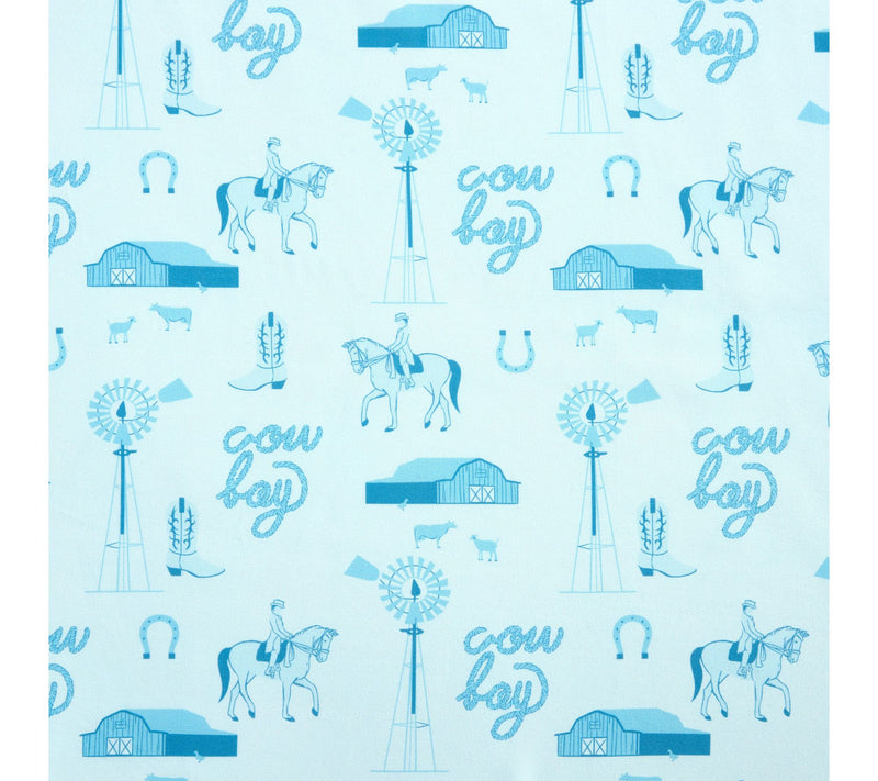 Wrangler Horse Farm Blue Microfiber Full SheetSet — View 5