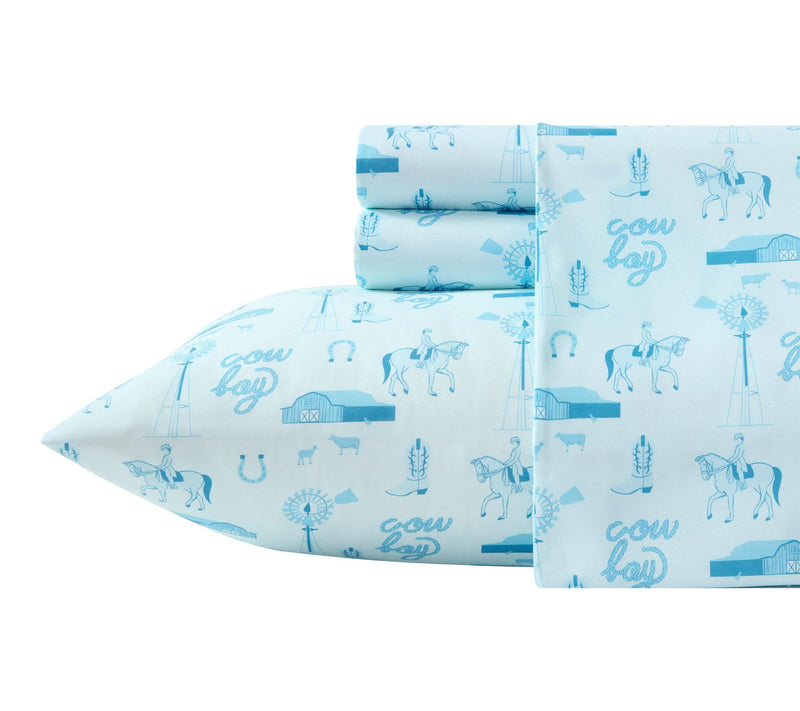 Wrangler Horse Farm Blue Microfiber Full SheetSet — View 10