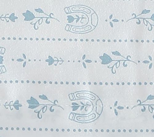 Wrangler Pretty Shoe Stripe White/Blue Queen Sheet Set — View 9