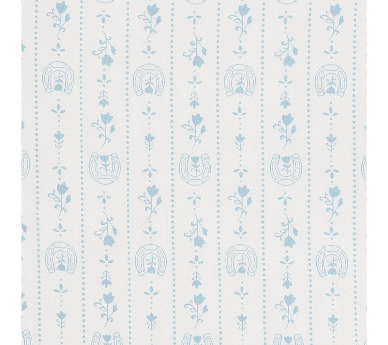 Wrangler Pretty Shoe Stripe White/Blue MicrofbrFull Sheet Set — View 5