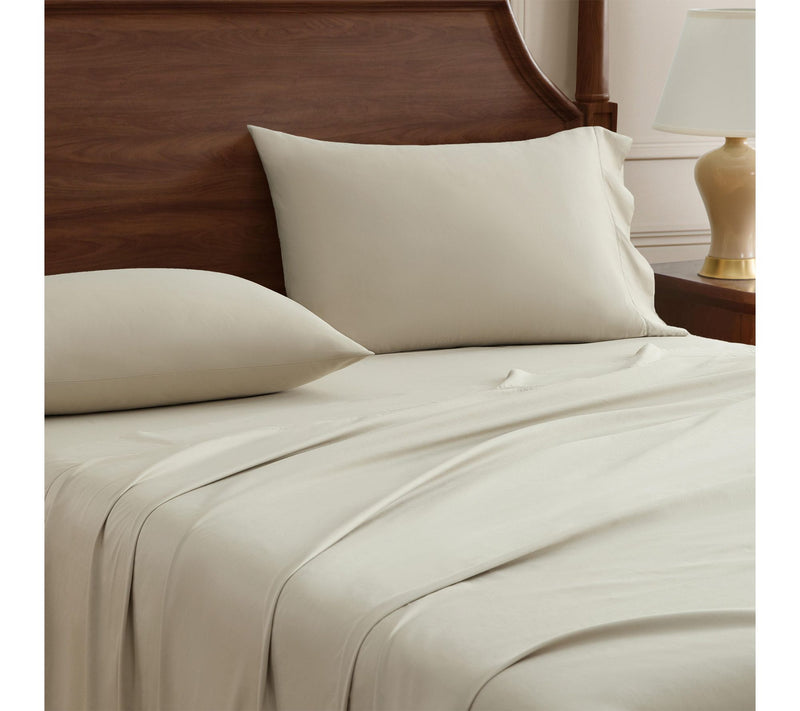 Martha Stewart Classic Elegance Gray Cotton Queen Sheet Set — View 3