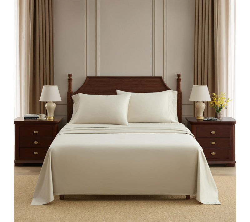 Martha Stewart Classic Elegance Gray Cotton Queen Sheet Set — View 2