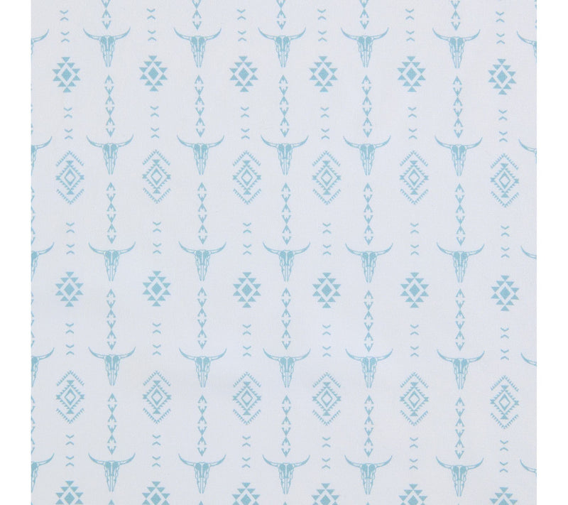 Wrangler Steer Head Stripe White/Blue MicrofbrKing Sheet Set — View 5
