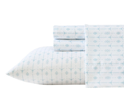 Wrangler Steer Head Stripe White/Blue MicrofbrKing Sheet Set