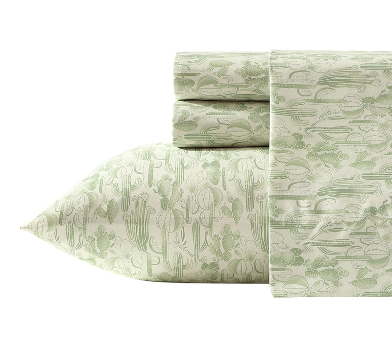 Wrangler Waterc olor Cactus Sag e Green Microfb r Twin Sheet Se — Main view