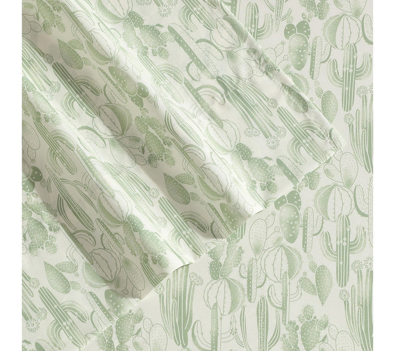 Wrangler Waterc olor Cactus Sag e Green Microfb r King Sheet Se — View 3