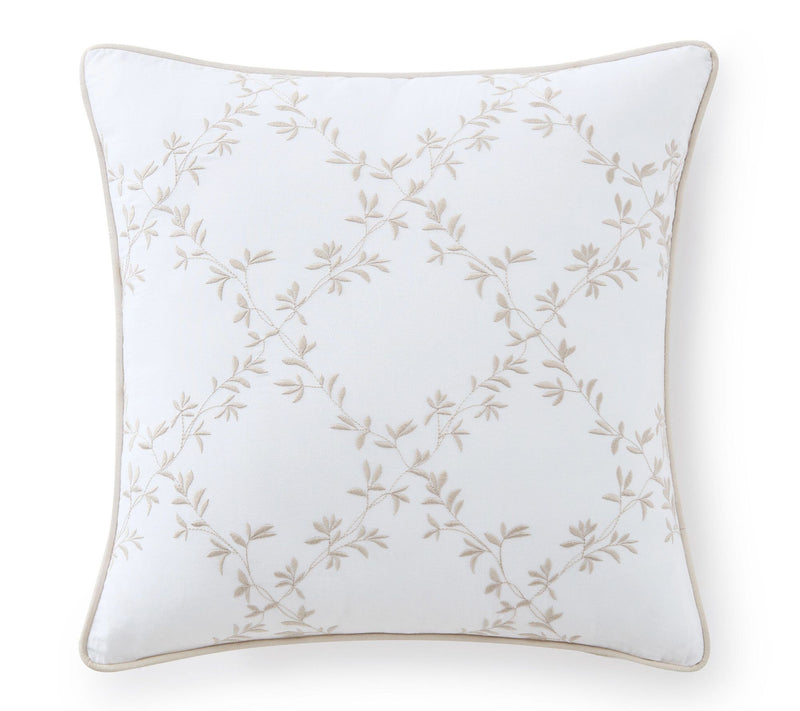 Martha Stewart Blooming Trellis White Cotton Decorative Pillow — View 8