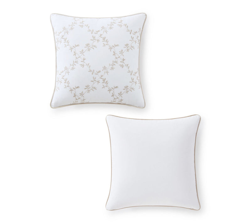 Martha Stewart Blooming Trellis White Cotton Decorative Pillow — View 2