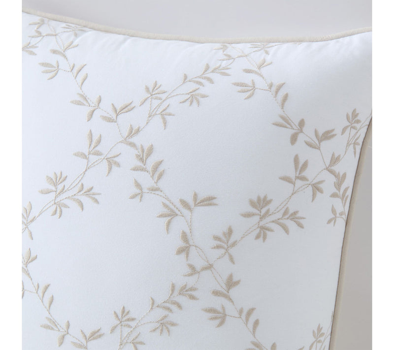 Martha Stewart Blooming Trellis White Cotton Decorative Pillow — View 4