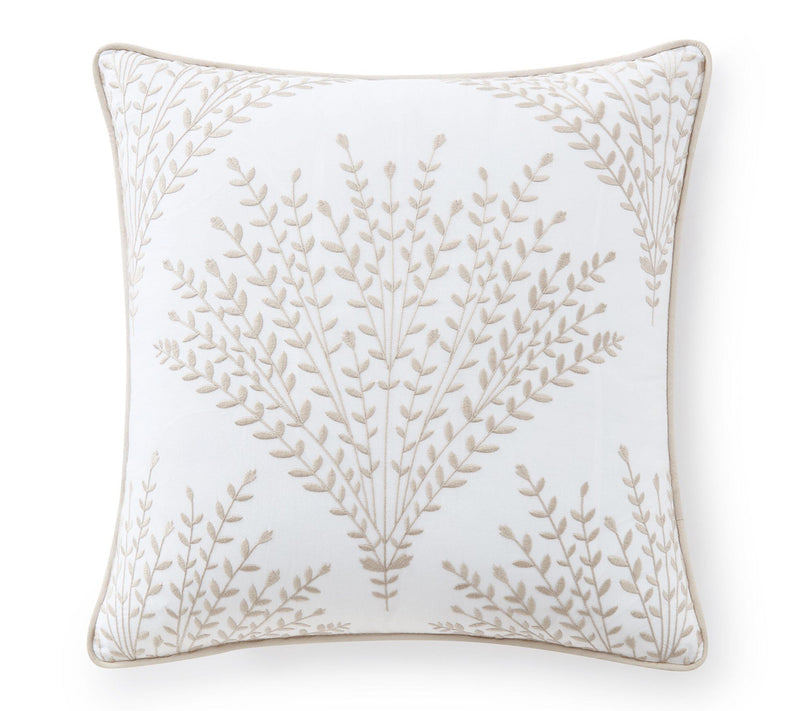 Martha Stewart Cottage Leaf White Cotton Decorative Pillow — View 8