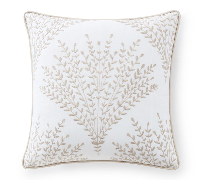 Martha Stewart Cottage Leaf White Cotton Decorative Pillow — Main view