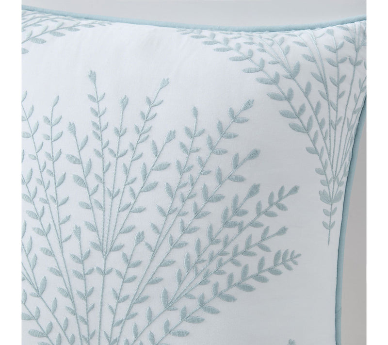 Martha Stewart Cottage Leaf White/Blue Cotton Dec Pillow — View 4