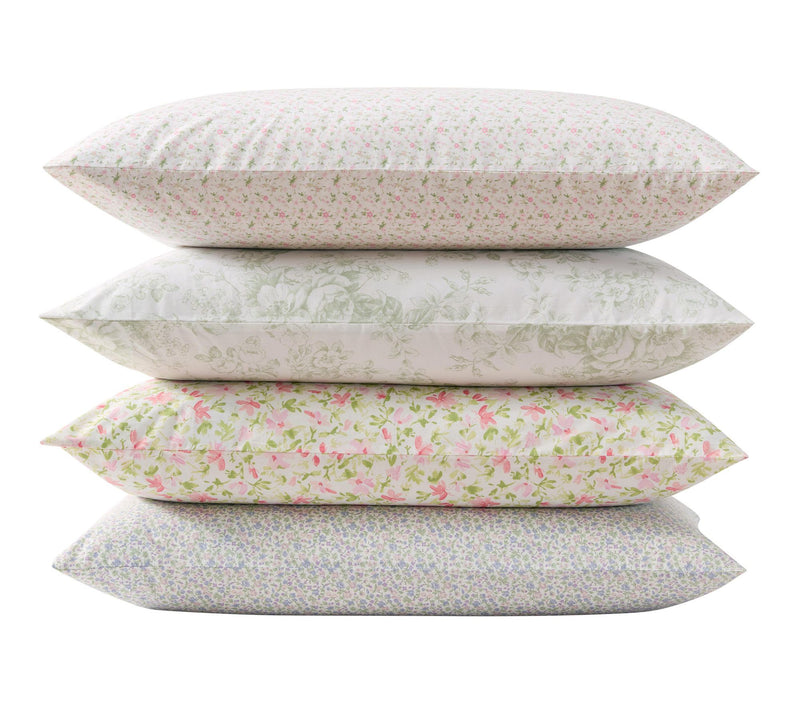Laura Ashley Emogene Heather Cotton King Pillowcase Set — View 4