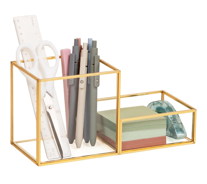 Mind Reader 2-Compartment Glass Catch-All Tray — View 8