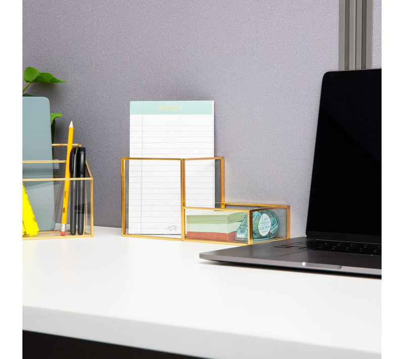 Mind Reader 2-Compartment Glass Catch-All Tray — View 4